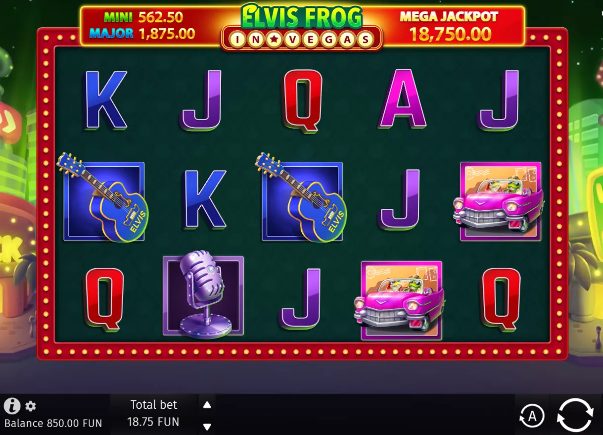 Elvis Frog in Vegas Slot