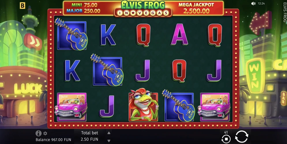 Elvis Frog in Vegas Slot
