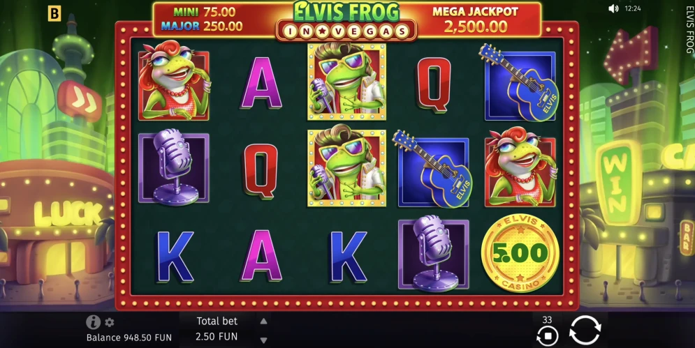 Elvis Frog in Vegas Slot